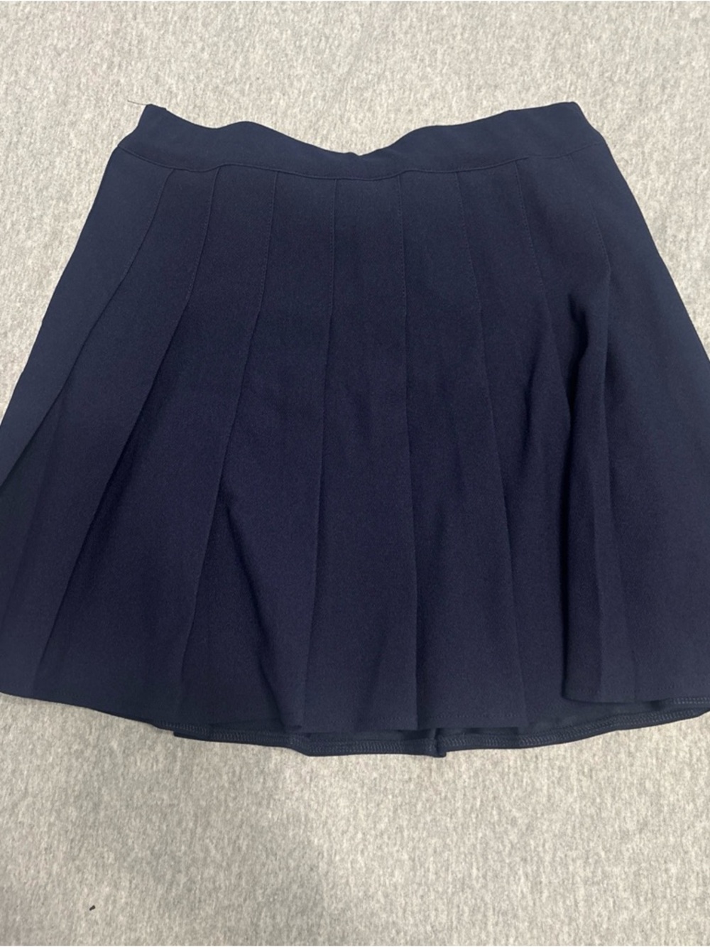 Amazon Navy Pleated Maxi Skirt